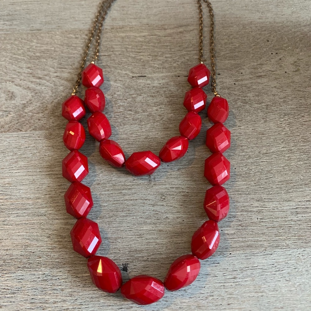 BOGO 🌹Gorgeous Red Double-Layered Necklace🌹